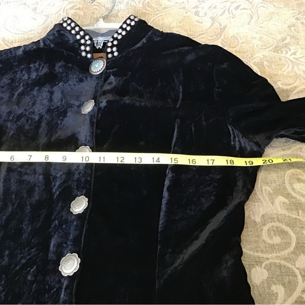 Double D Ranch Black Velvet Long Sleeve Dress - Picture 8 of 14
